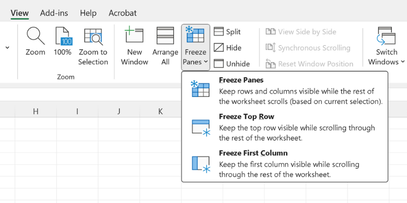 What is Freezing Panes in Excel