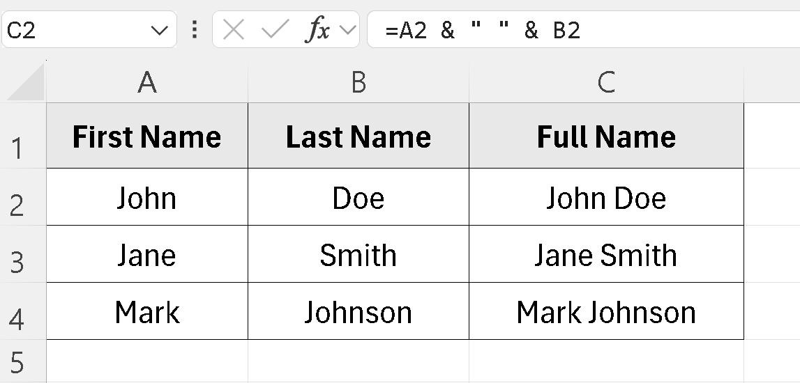 How to combine two excel columns a step by step guide