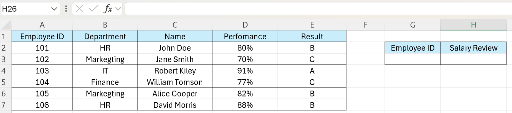 VLOOKUP and IF statement example