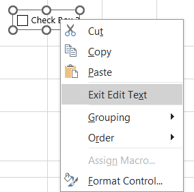 excel to-do list with checkboxes - change text